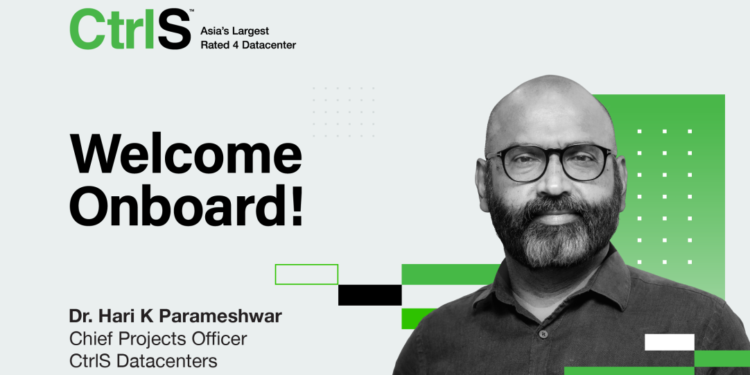 CtrlS Datacenters Appoints Dr. Hari K Parameshwar as Chief Projects Officer
