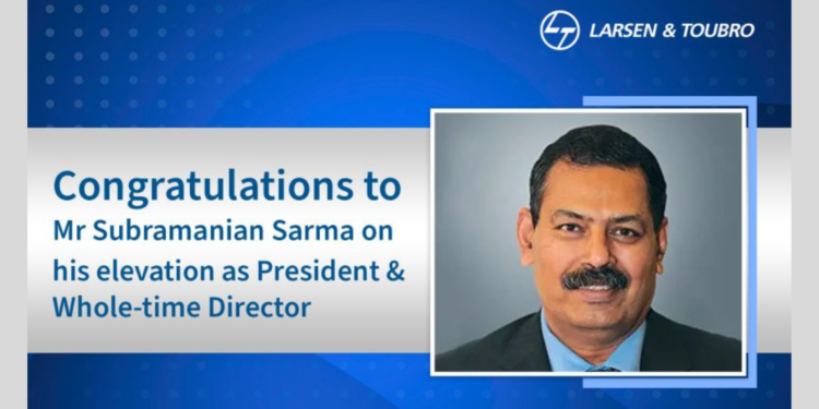 Mr Subramanian Sarma elevated as Whole-time Director & President