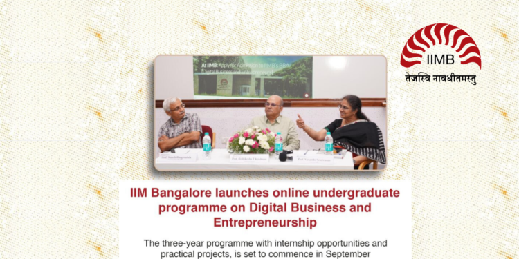 IIMB Launches Three-Year Online BBA in Digital Business & Entrepreneurship