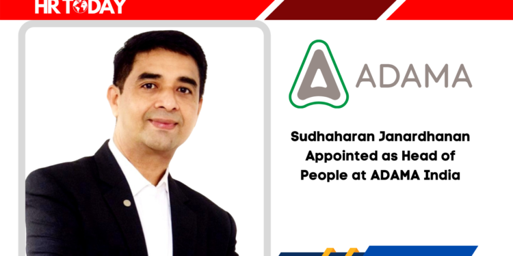 Sudhaharan Janardhanan Appointed as Head of People at ADAMA India