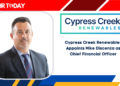 Cypress Creek Renewables Appoints Mike Discenza as Chief Financial Officer
