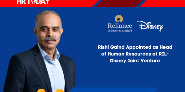 Rishi Gaind Appointed as Head of Human Resources at RIL-Disney Joint Venture