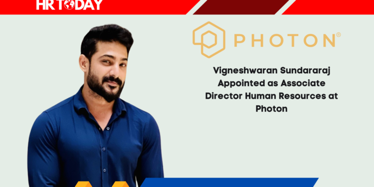 Vigneshwaran Sundararaj Appointed as Associate Director Human Resources at Photon