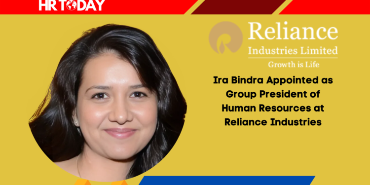 Ira Bindra Appointed as Group President of Human Resources at Reliance Industries