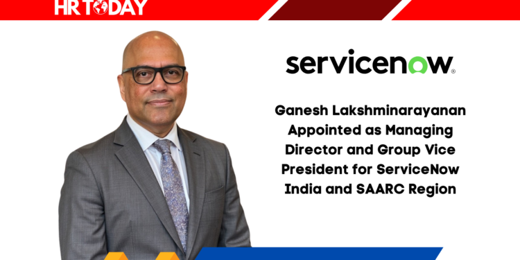 Ganesh Lakshminarayanan Appointed as Managing Director and Group Vice President for ServiceNow India and SAARC Region
