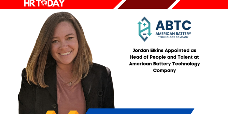 Jordan Elkins Appointed as Head of People and Talent at American Battery Technology Company