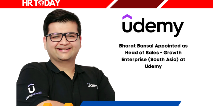 Bharat Bansal Appointed as Head of Sales - Growth Enterprise (South Asia) at Udemy