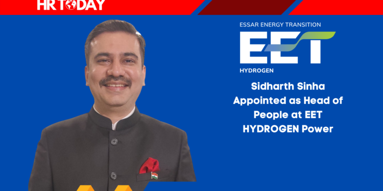 Sidharth Sinha Appointed as Head of People at EET HYDROGEN Power