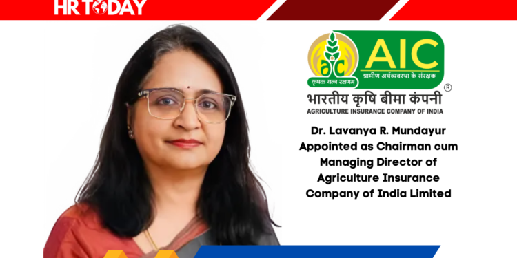 Dr. Lavanya R. Mundayur Appointed as Chairman cum Managing Director of Agriculture Insurance Company of India Limited