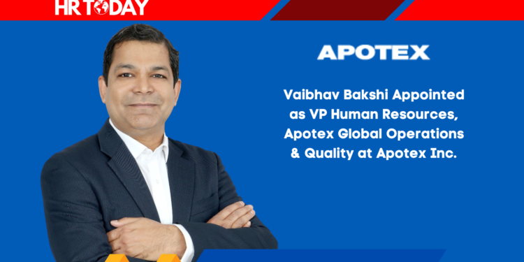 Vaibhav Bakshi Appointed as VP Human Resources, Apotex Global Operations & Quality at Apotex Inc.