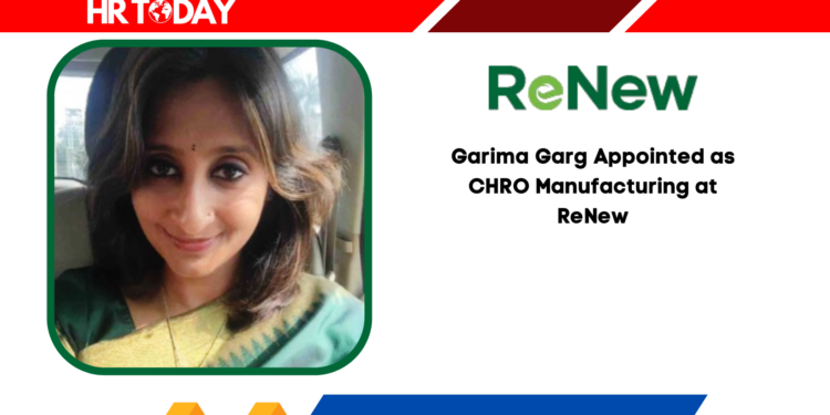 Garima Garg Appointed as CHRO Manufacturing at ReNew