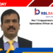 Pari T S Appointed as Chief Operations Officer at RBL Bank