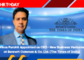 Vikas Purohit Appointed as CEO - New Business Ventures at Bennett Coleman & Co. Ltd. (The Times of India)