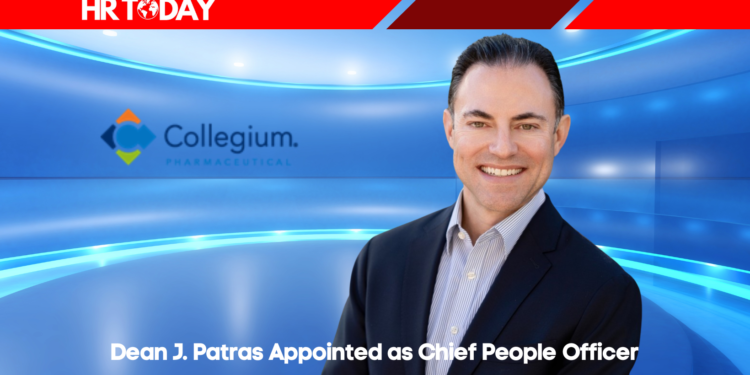 Dean J. Patras Appointed as Chief People Officer at Collegium Pharmaceutical, Inc.