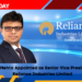 Hiren Mehta Appointed as Senior Vice President at Reliance Industries Limited