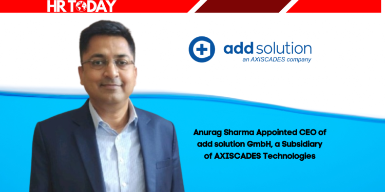 Anurag Sharma Appointed CEO of add solution GmbH, a Subsidiary of AXISCADES Technologies