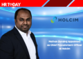 Mathan Durairaj Appointed as Chief Procurement Officer at Holcim