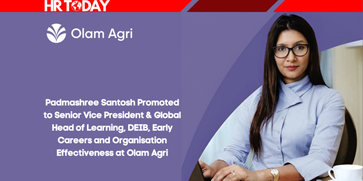Padmashree Santosh Promoted to Senior Vice President & Global Head of Learning, DEIB, Early Careers and Organisation Effectiveness at Olam Agri
