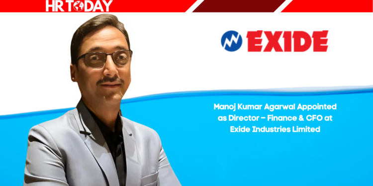 Manoj Kumar Agarwal Appointed as Director – Finance & CFO at Exide Industries Limited