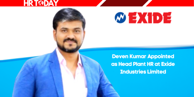 Deven Kumar Appointed as Head Plant HR at Exide Industries Limited