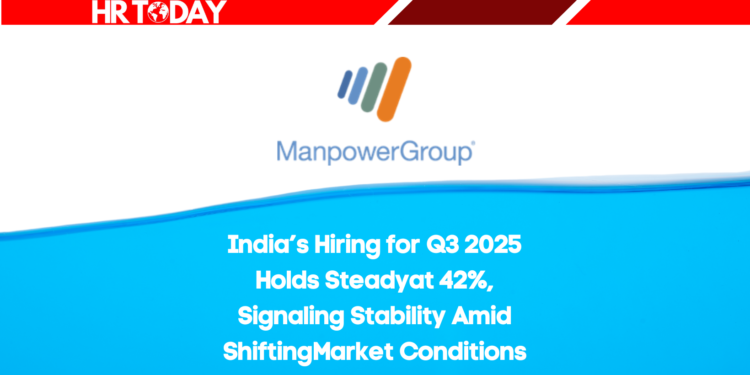 India’s Hiring for Q3 2025 Holds Steady at 42%, Signaling Stability Amid Shifting Market Conditions