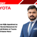 Vasudevan Srijin Appointed as Head of Human Resources for the Retail Division at Toyota Kirloskar Motor