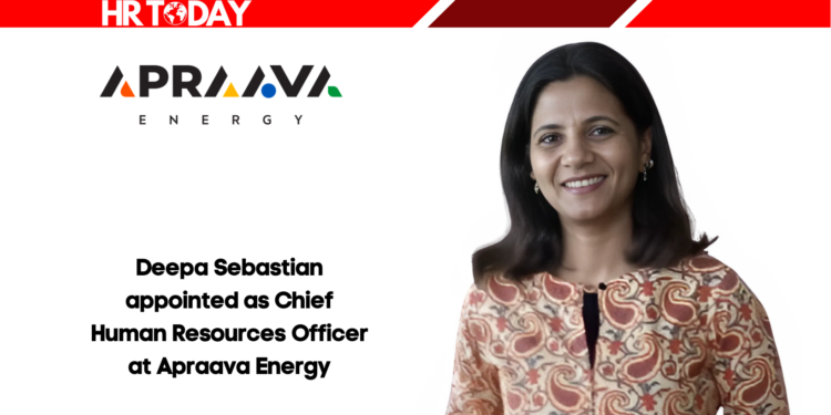 Deepa Sebastian appointed as Chief Human Resources Officer at Apraava Energy