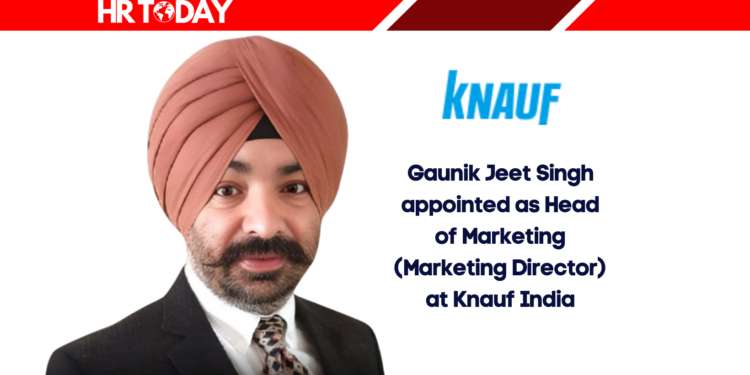 Gaunik Jeet Singh appointed as Head of Marketing (Marketing Director) at Knauf India