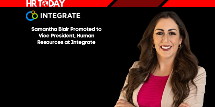 Samantha Blair Promoted to Vice President, Human Resources at Integrate