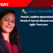 Prachi Laddha appointed as Head of Human Resources at Agile Ventures