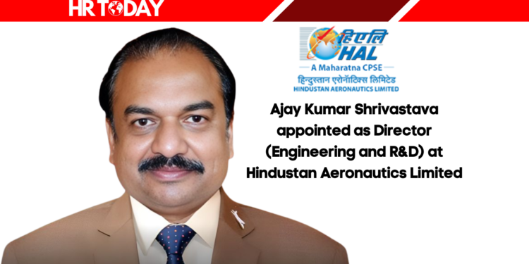 Ajay Kumar Shrivastava appointed as Director (Engineering and R&D) at Hindustan Aeronautics Limited