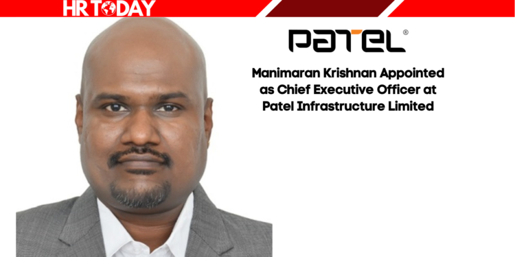 Manimaran Krishnan Appointed as Chief Executive Officer at Patel Infrastructure Limited