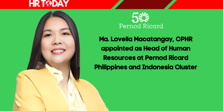 Ma. Lovella Macatangay, CPHR appointed as Head of Human Resources at Pernod Ricard Philippines and Indonesia Cluster