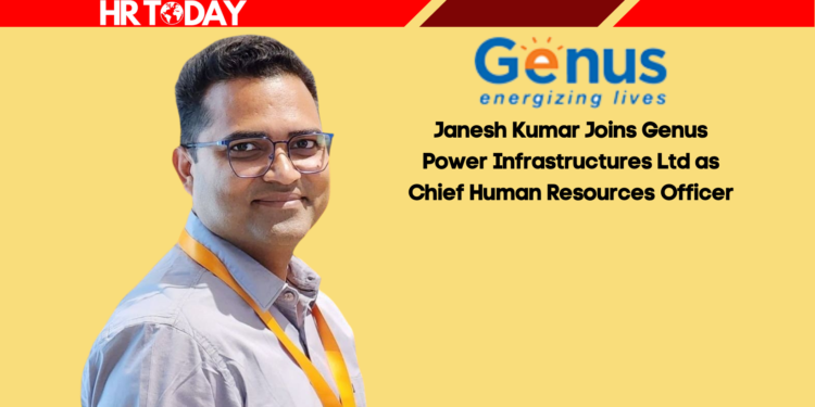 Janesh Kumar Joins Genus Power Infrastructures Ltd as Chief Human Resources Officer
