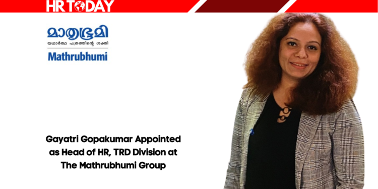 Gayatri Gopakumar Appointed as Head of HR, TRD Division at The Mathrubhumi Group