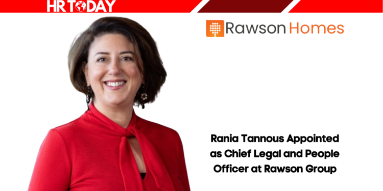 Rania Tannous Appointed as Chief Legal and People Officer at Rawson Group