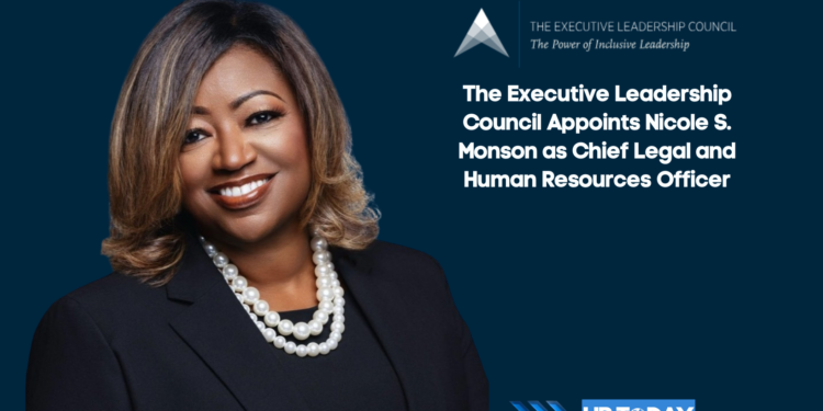 The Executive Leadership Council Appoints Nicole S. Monson as Chief Legal and Human Resources Officer