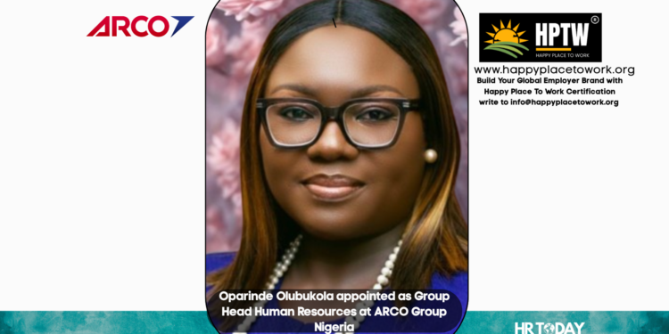 Oparinde Olubukola appointed as Group Head Human Resources at ARCO Group Nigeria