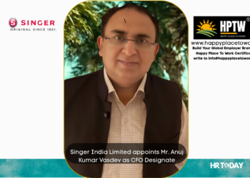 Singer India Limited appoints Mr. Anuj Kumar Vasdev as CFO Designate
