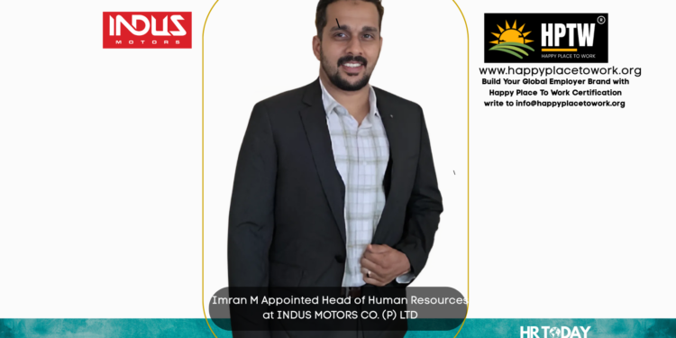 Imran M Appointed Head of Human Resources at INDUS MOTORS CO. (P) LTD