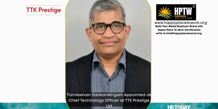 Tamilselvan Sankaralingam Appointed as Chief Technology Officer at TTK Prestige Ltd