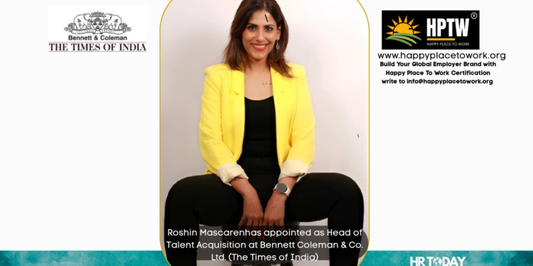 Roshin Mascarenhas appointed as Head of Talent Acquisition at Bennett Coleman & Co. Ltd. (The Times of India)