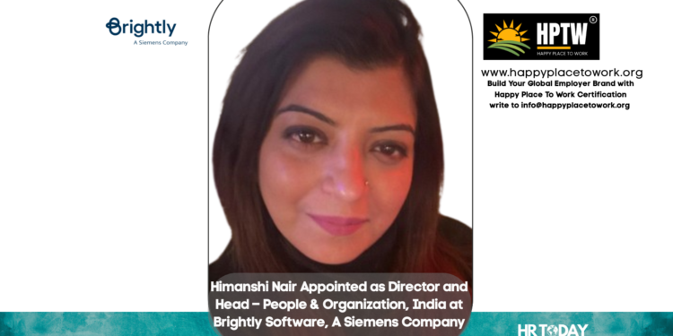 Himanshi Nair Appointed as Director and Head – People & Organization, India at Brightly Software, A Siemens Company