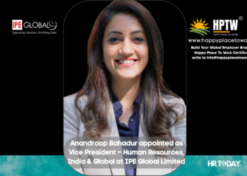 Anandroop Bahadur appointed as Vice President – Human Resources, India & Global at IPE Global Limited