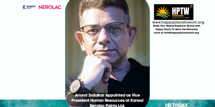 Anand Indulkar Appointed as Vice President Human Resources at Kansai Nerolac Paints Ltd