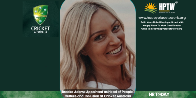 Brooke Adams Appointed as Head of People, Culture and Inclusion at Cricket Australia