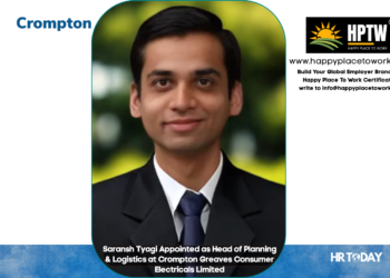 Saransh Tyagi Appointed as Head of Planning & Logistics at Crompton Greaves Consumer Electricals Limited
