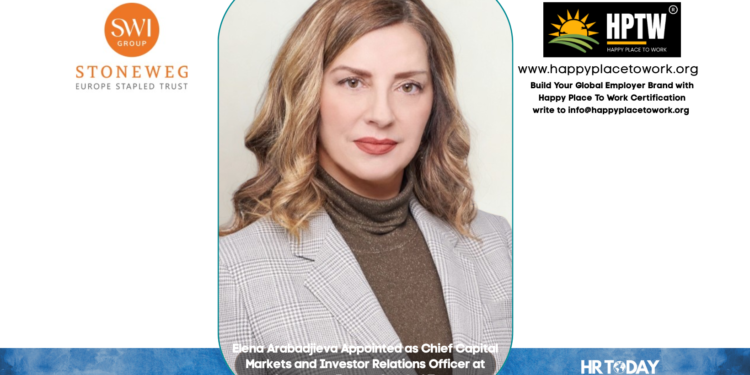 Elena Arabadjieva Appointed as Chief Capital Markets and Investor Relations Officer at Stoneweg Europe Stapled Trust