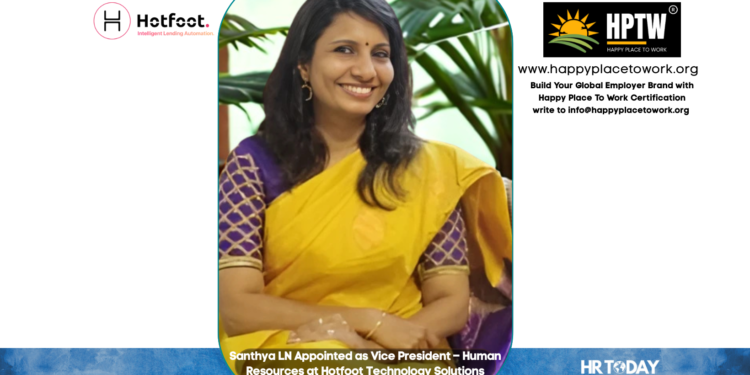 Santhya LN Appointed as Vice President – Human Resources at Hotfoot Technology Solutions