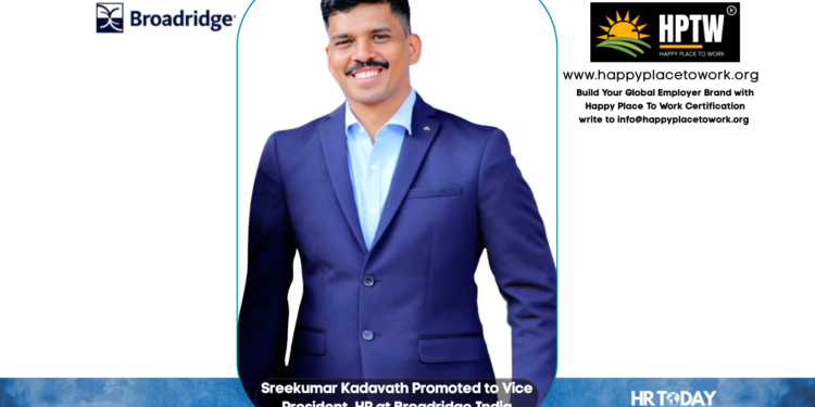 Sreekumar Kadavath Promoted to Vice President, HR at Broadridge India